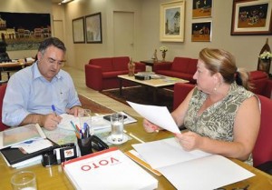 Pref. Luzia e o gov. Raimundo Colombo